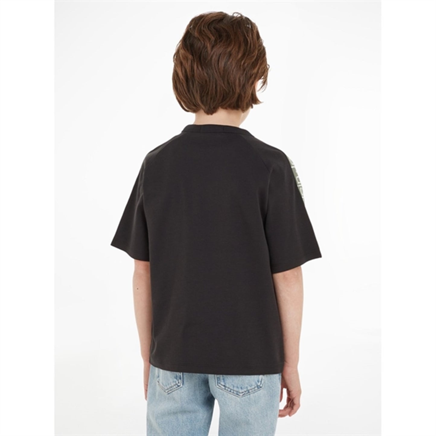 Calvin Klein Ckj Tape Ss T-shirt Ck Black