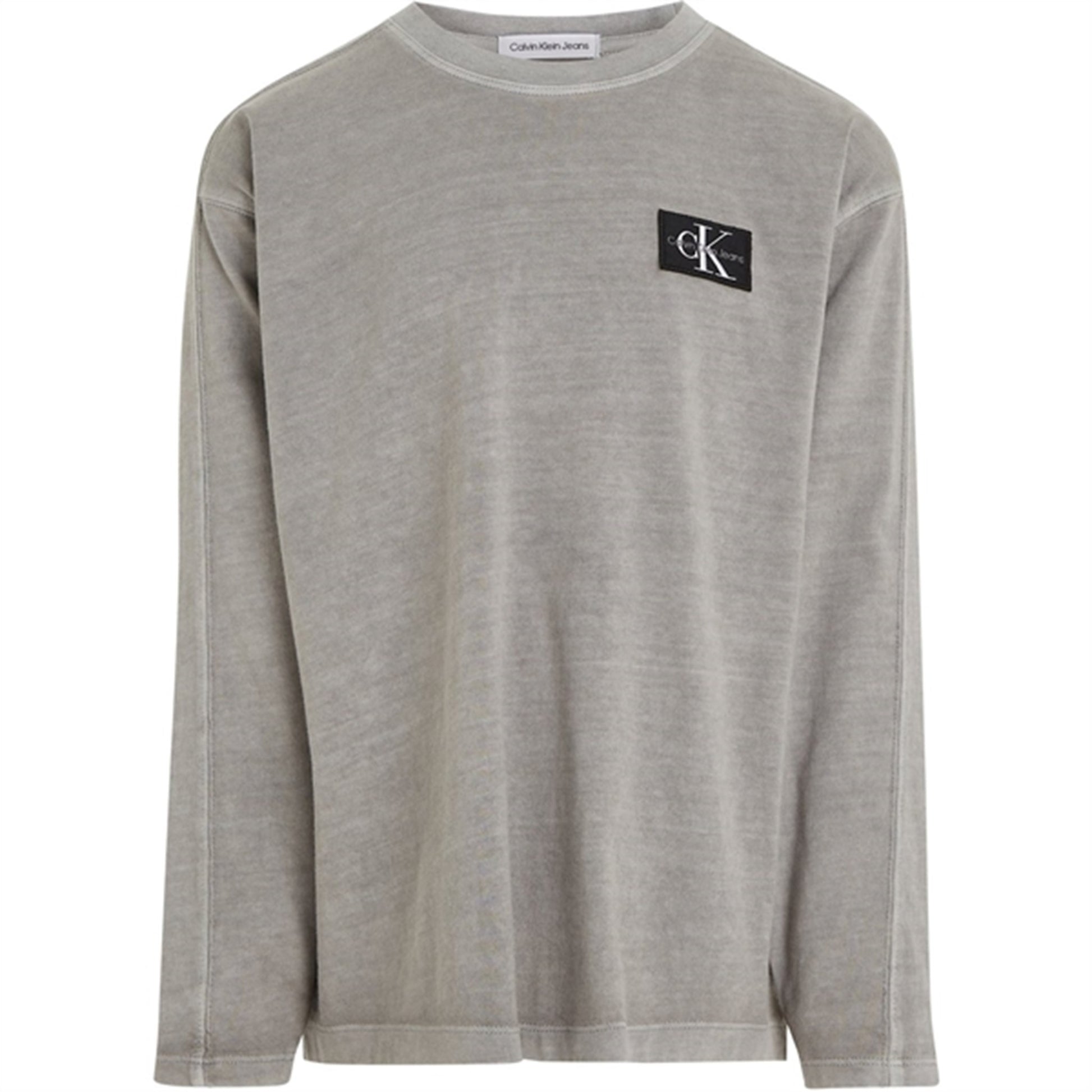 Calvin Klein Mineral Dye Badge Blouse Ck Black