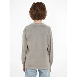 Calvin Klein Mineral Dye Badge Blouse Ck Black