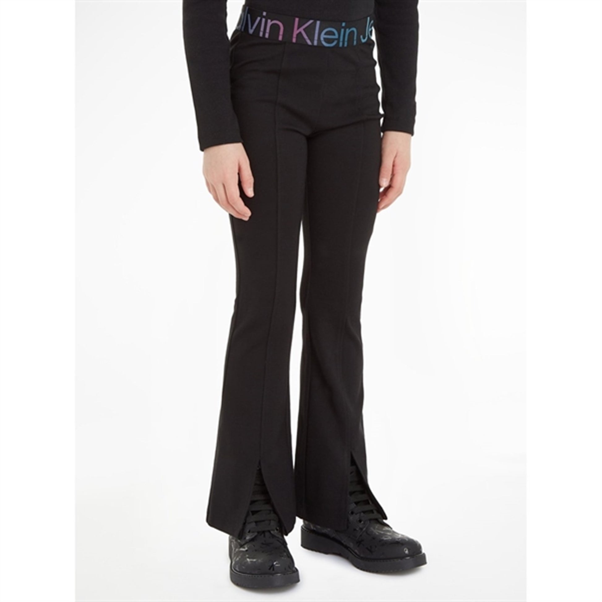 Calvin Klein Punto Tape Flare Pants Ck Black