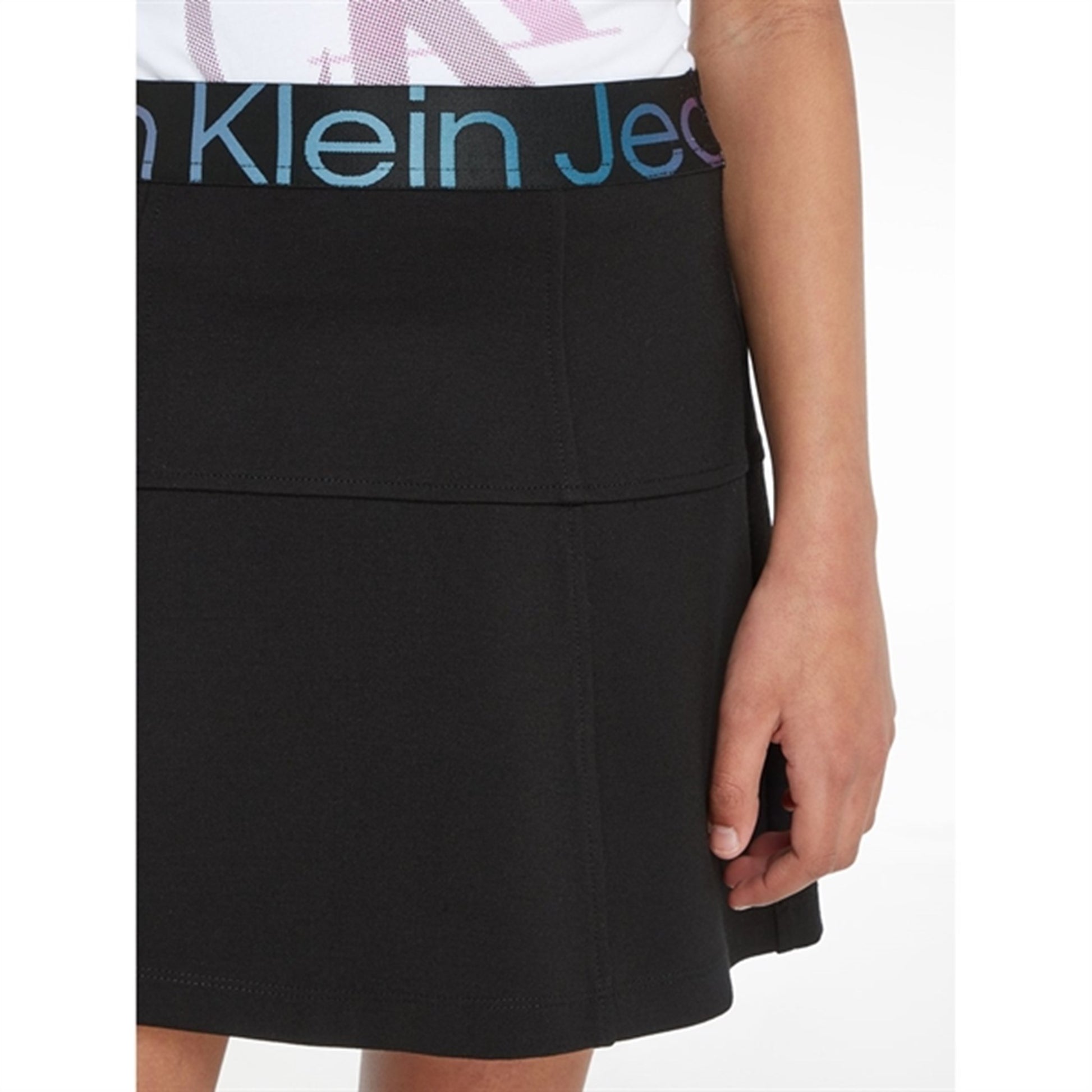 Calvin Klein Punto Tape Skirt Ck Black
