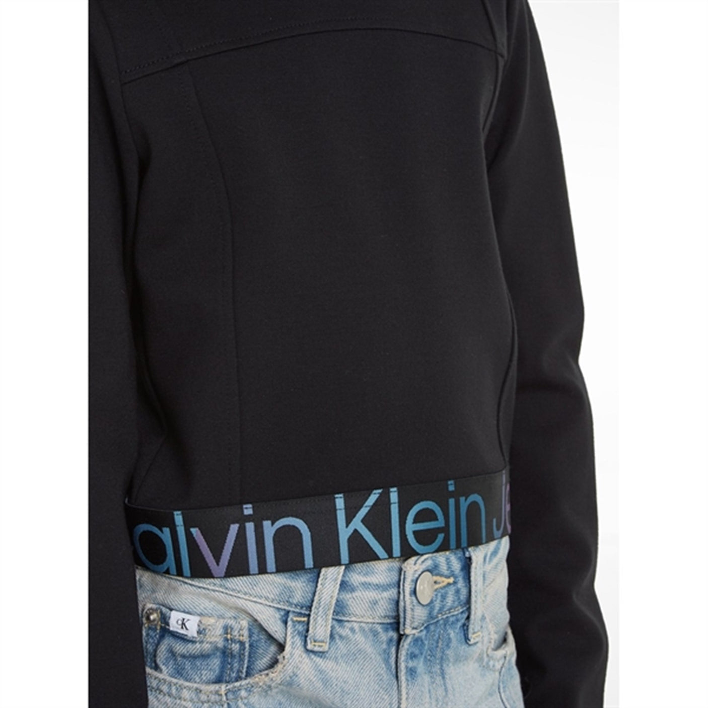 Calvin Klein Punto Tape Ls Top Ck Black