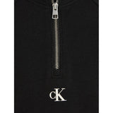 Calvin Klein Hero Logo Rib Zip Up Ls Blouse Ck Black