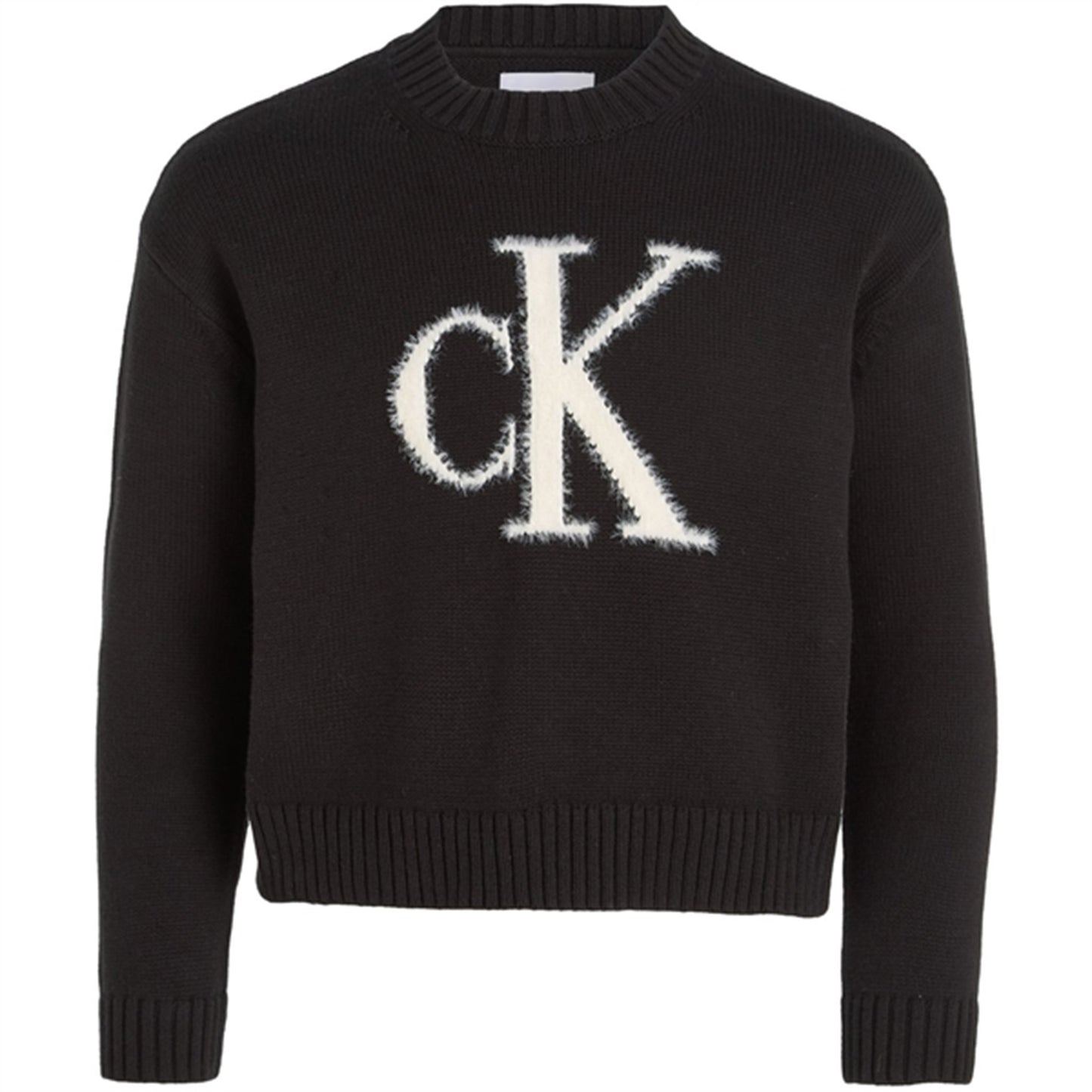 Calvin Klein Fluffy Monogram Jumper Ck Black