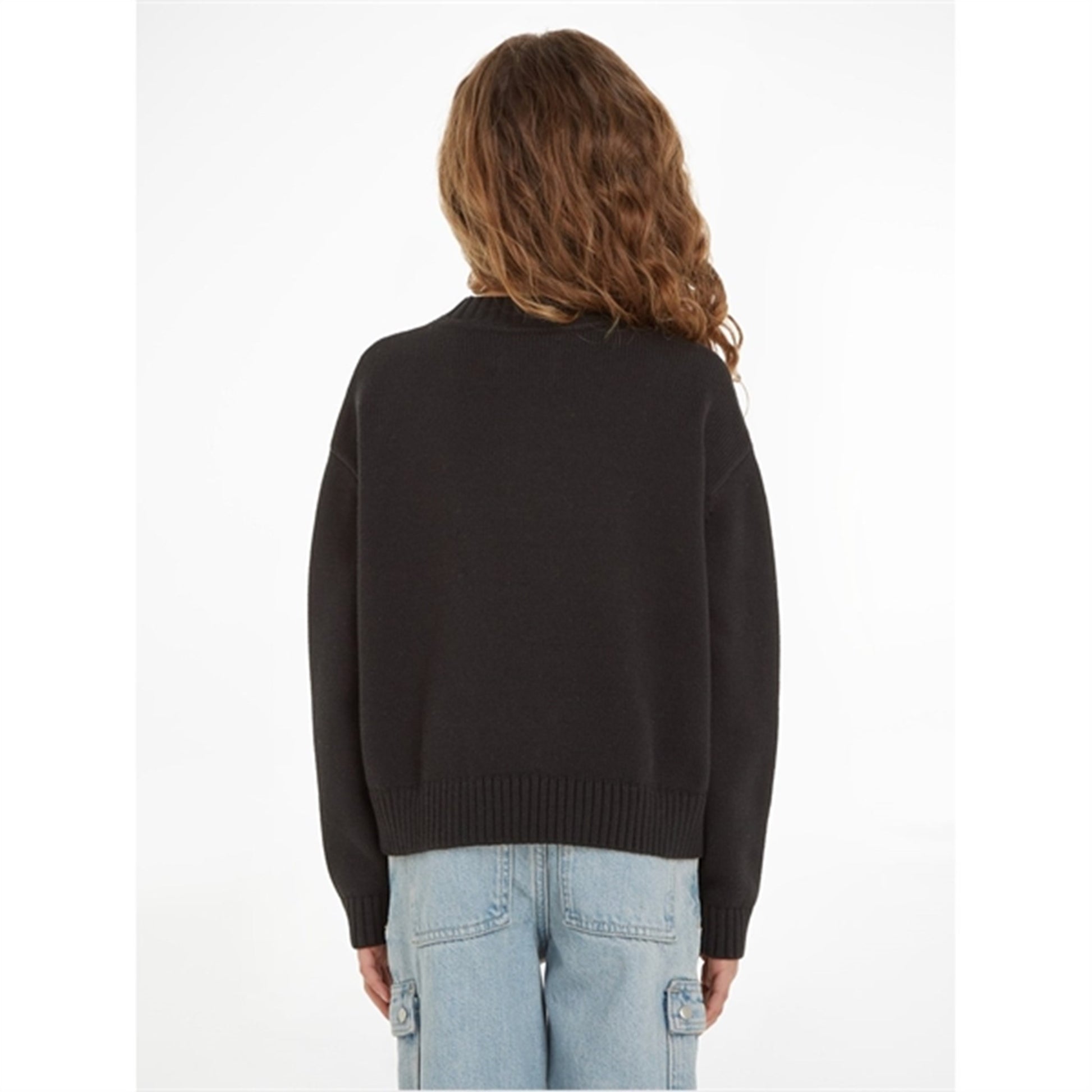 Calvin Klein Fluffy Monogram Jumper Ck Black