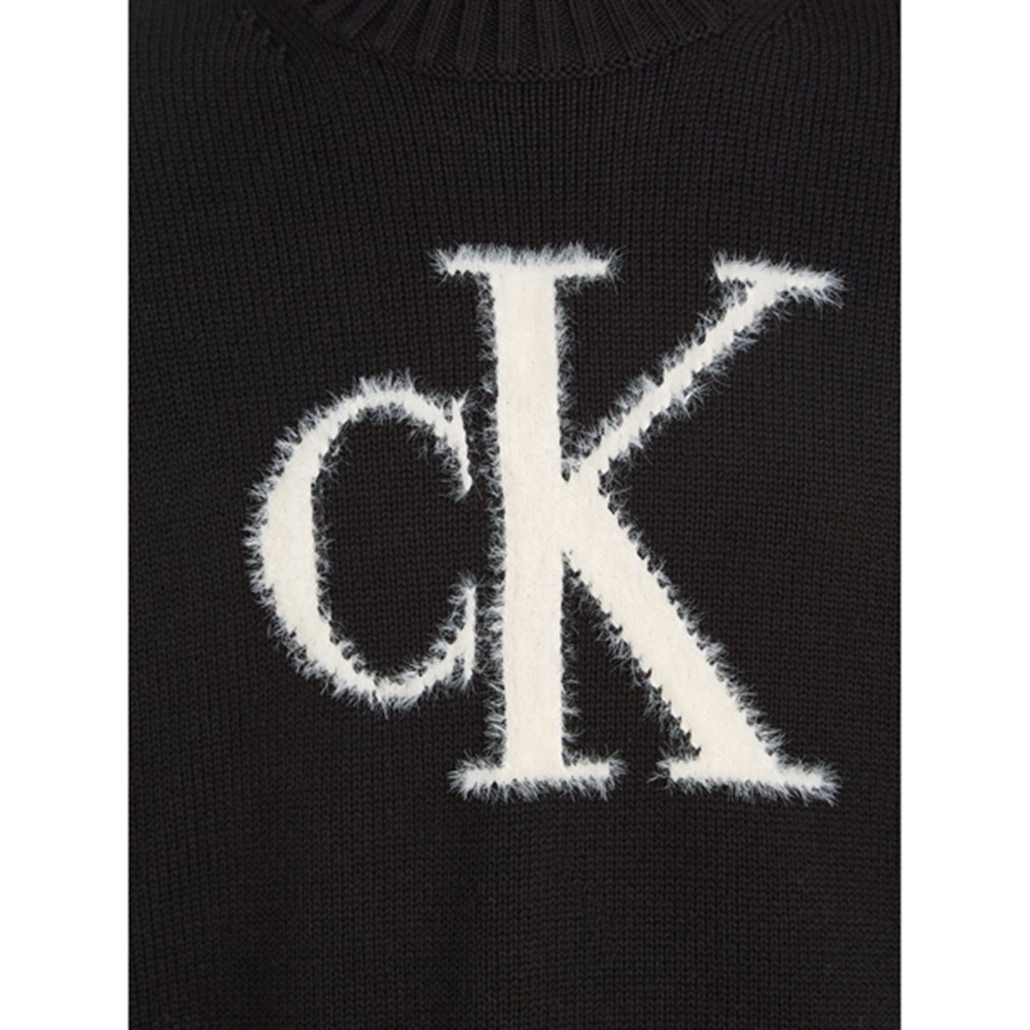 Calvin Klein Fluffy Monogram Jumper Ck Black