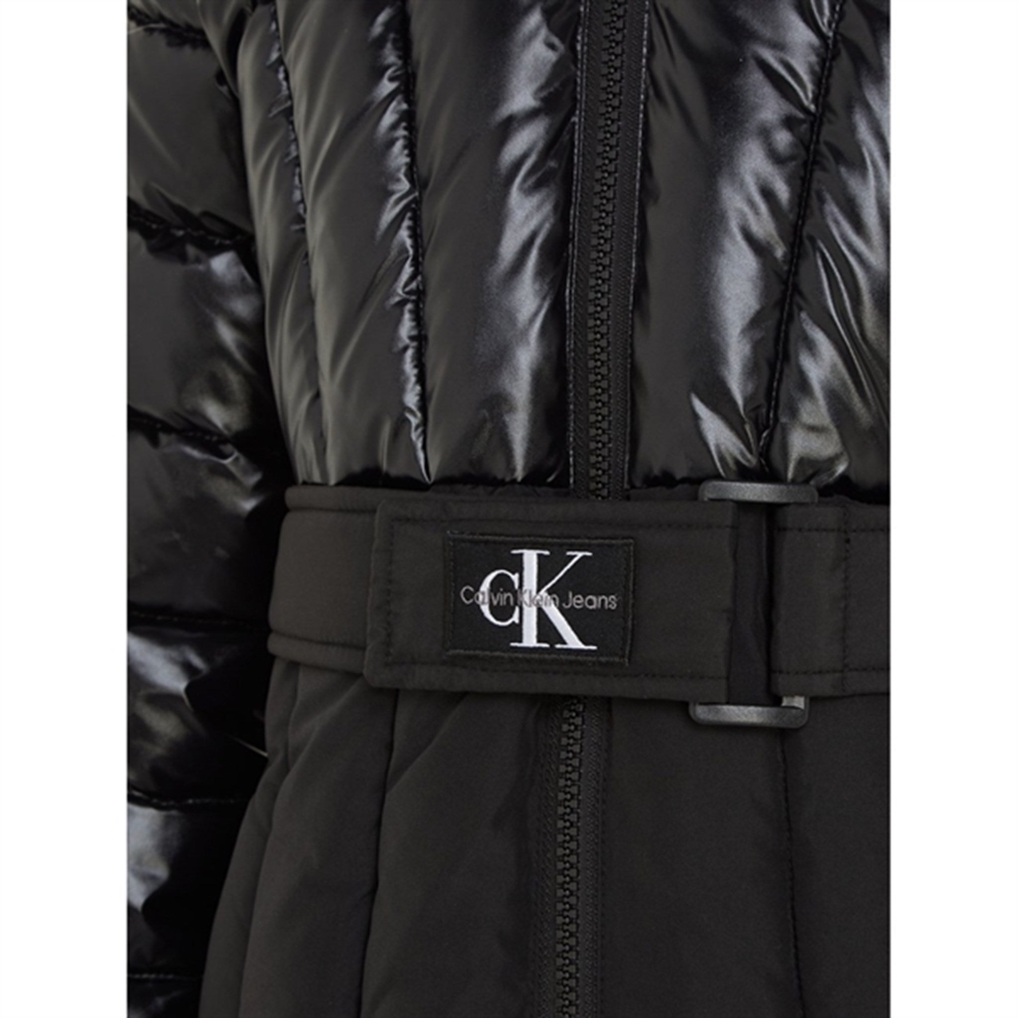 Calvin Klein Long Belted Puffer Coat Ck Black 4