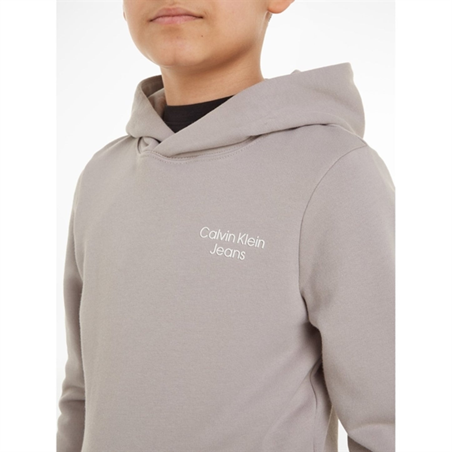 Calvin Klein Ckj Stack Logo Hoodie Porpoise