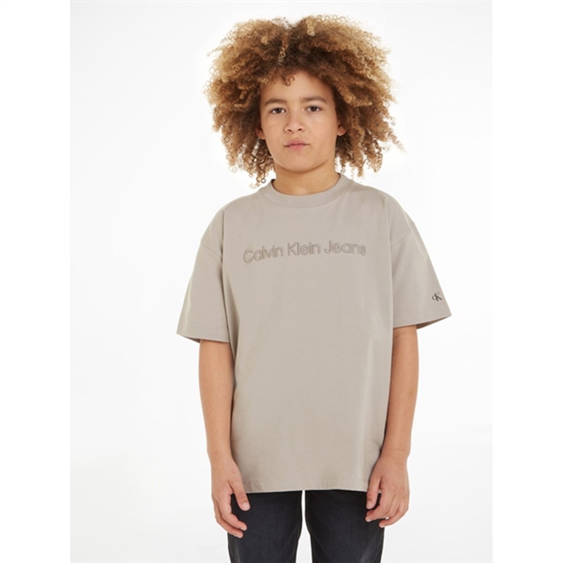 Calvin Klein Raised Embroidery T-shirt Porpoise