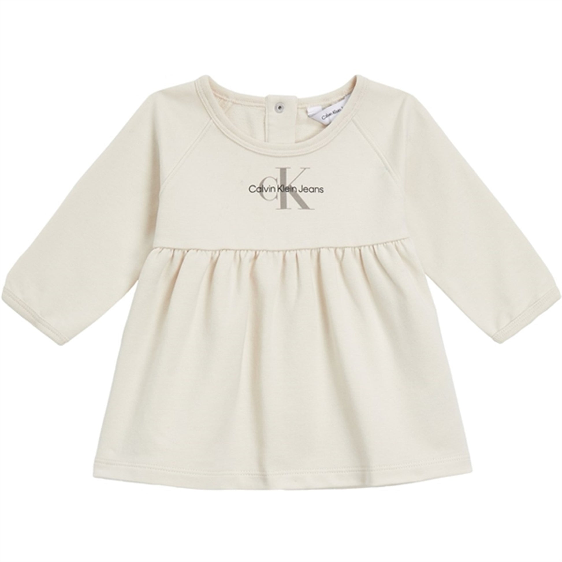 Calvin Klein Monogram Ls Dress Whitecap Gray