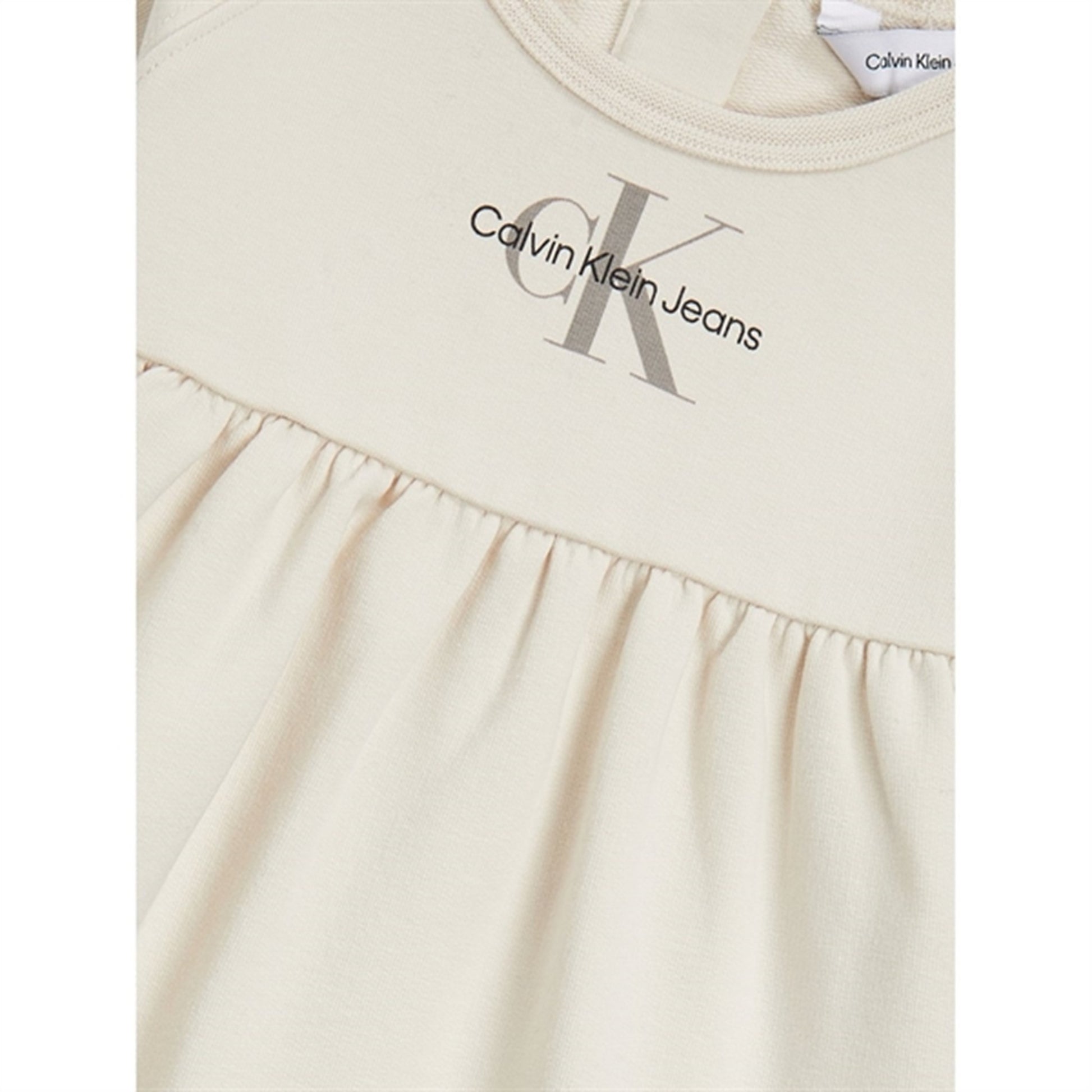 Calvin Klein Monogram Ls Dress Whitecap Gray