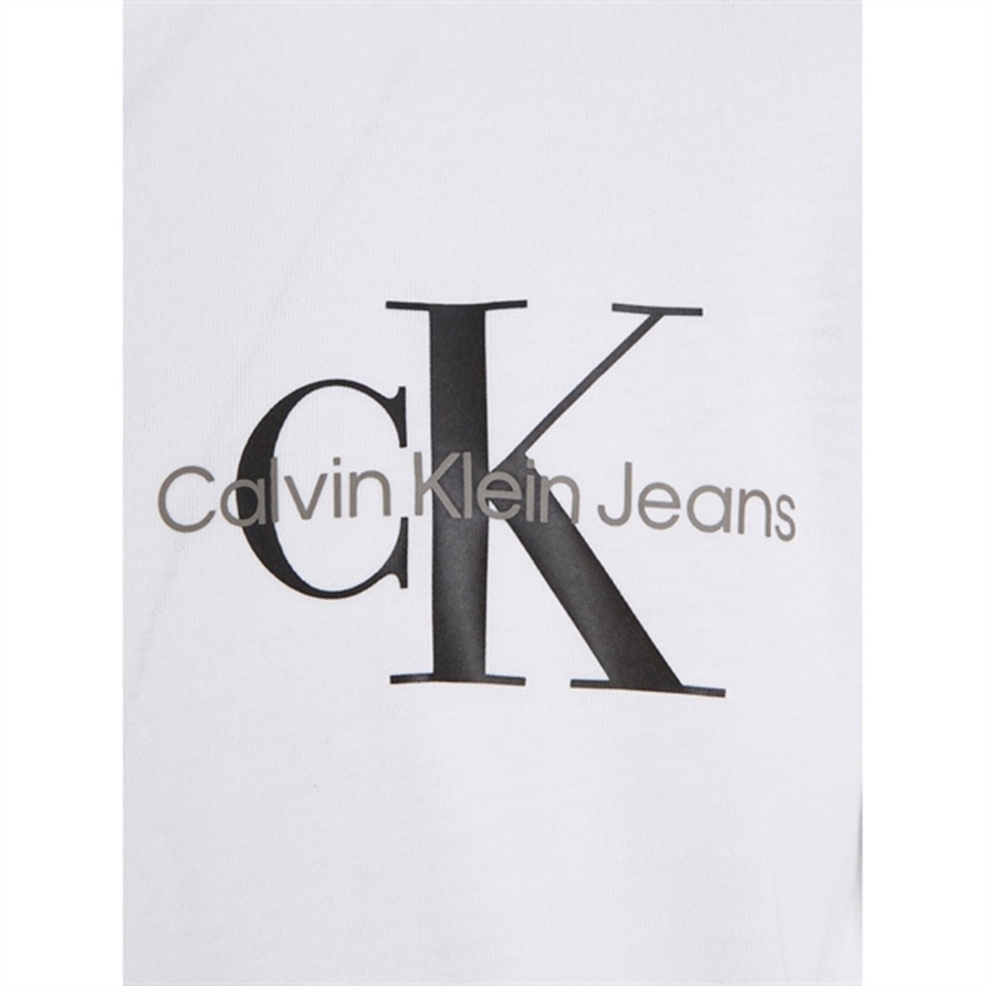 Calvin Klein Chest Monogram Ls Blouse Bright White