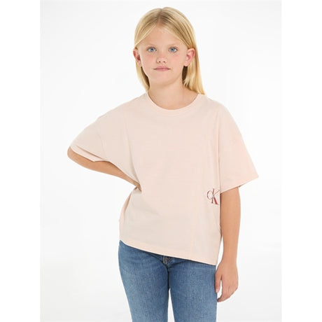 Calvin Klein Monogram Off Placed T-Shirt Sepia Rose