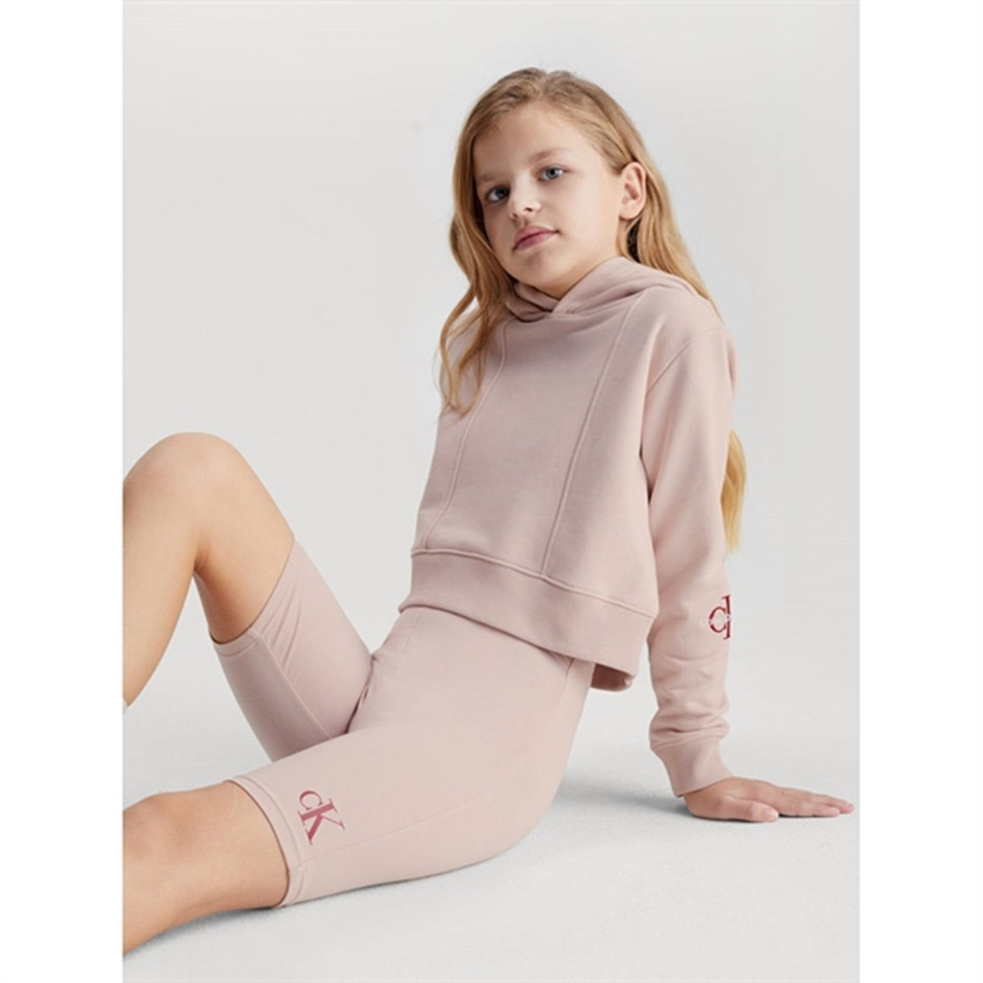 Calvin Klein CK Logo Cycling Shorts Sepia Rose