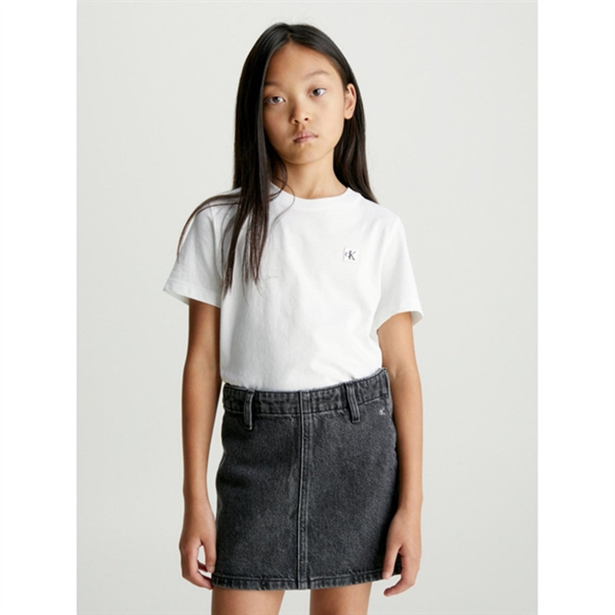Calvin Klein Monogram Mini Badge T-Shirt Bright White