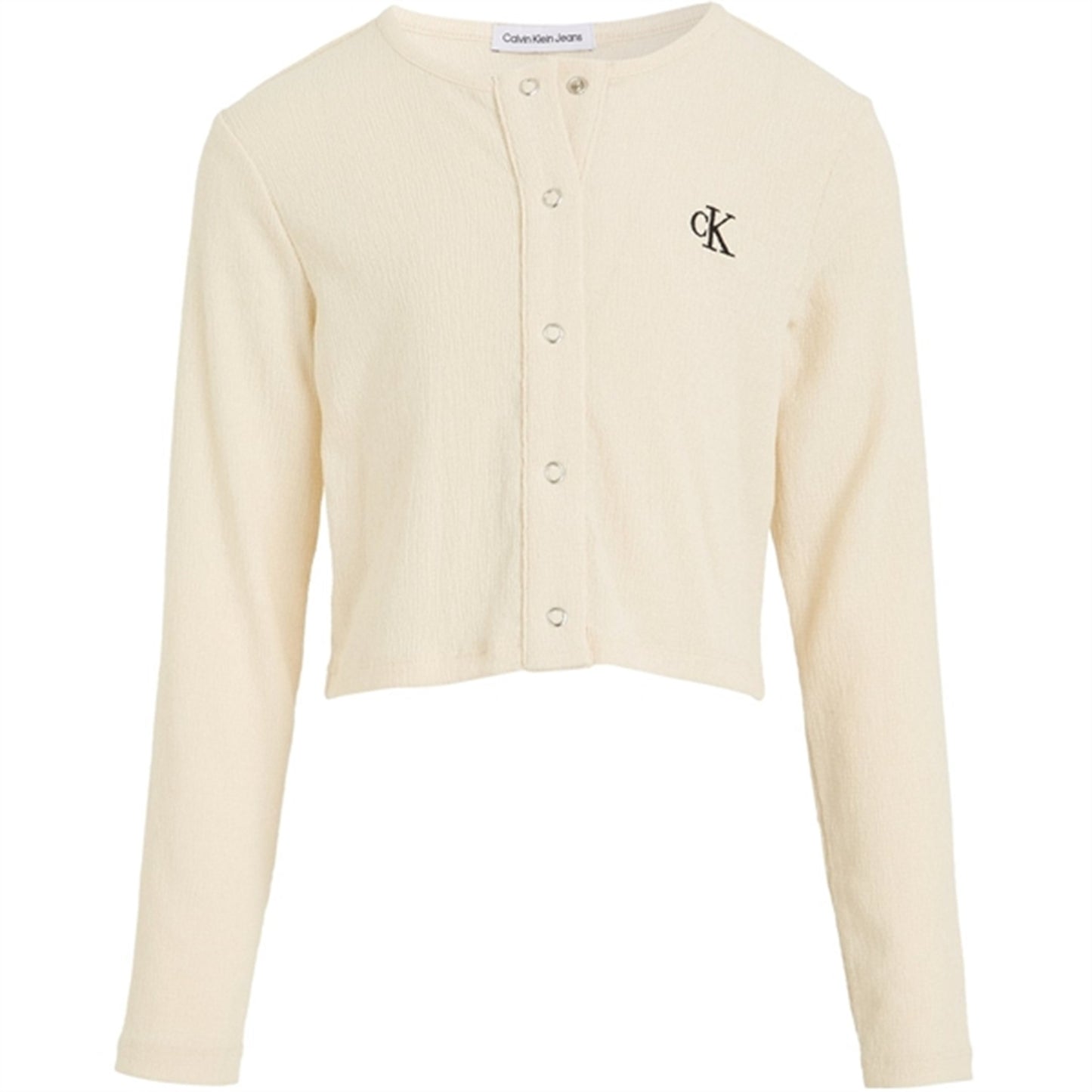 Calvin Klein Light Crinkle Cardigan Whitecap Gray