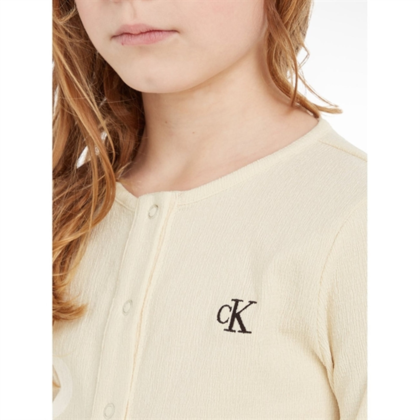 Calvin Klein Light Crinkle Cardigan Whitecap Gray