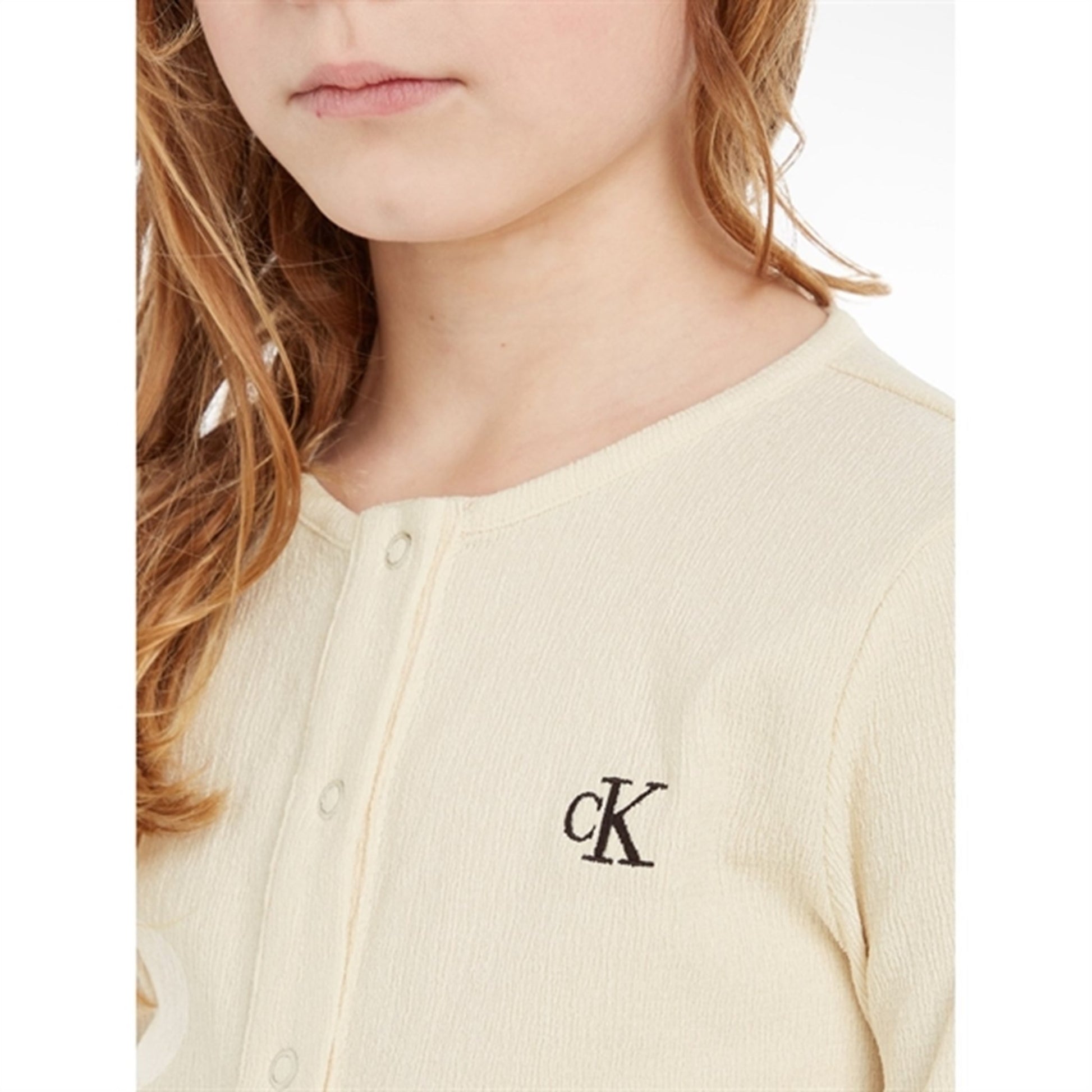 Calvin Klein Light Crinkle Cardigan Whitecap Gray