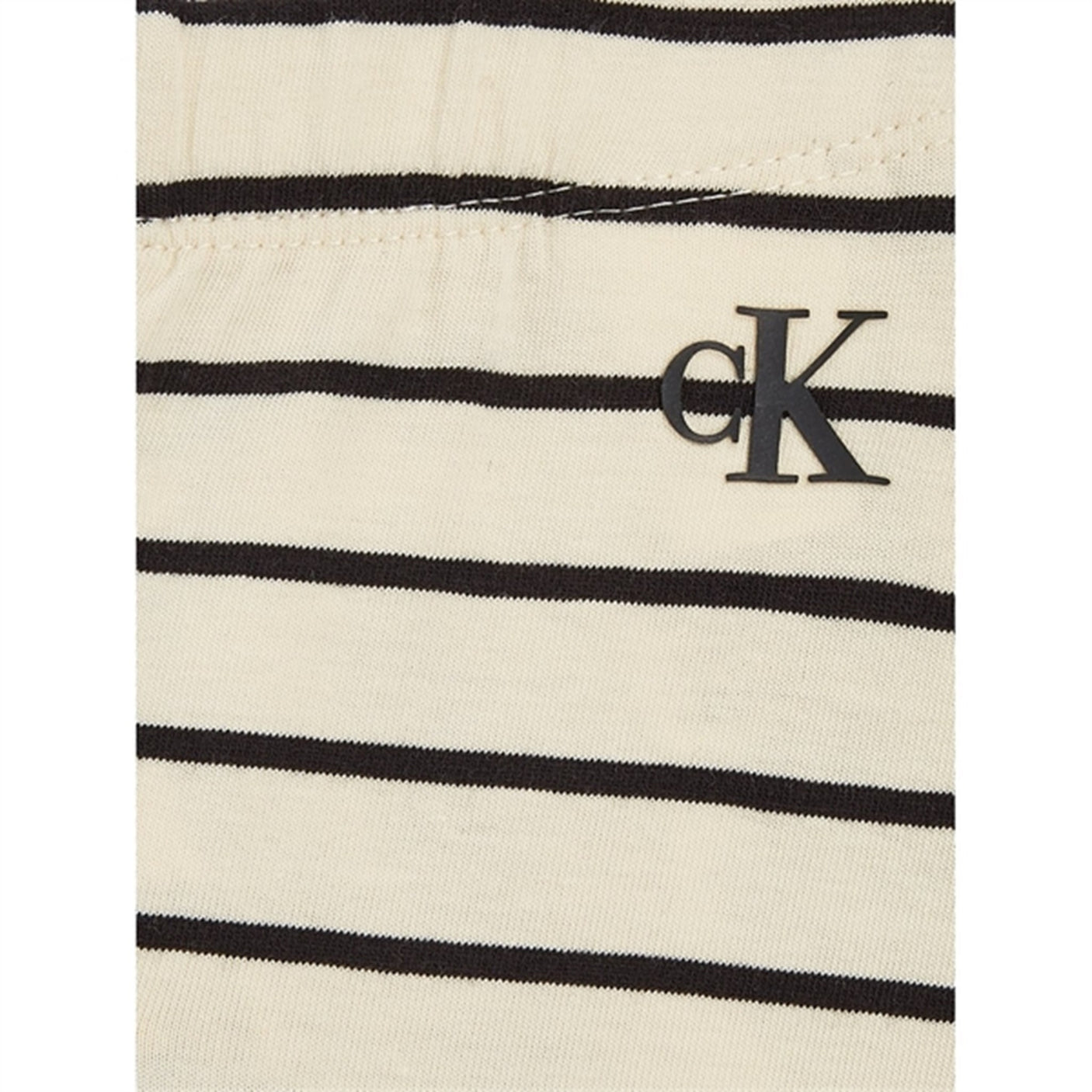 Calvin Klein Striped Leggings Black/ Vanilla Stripe