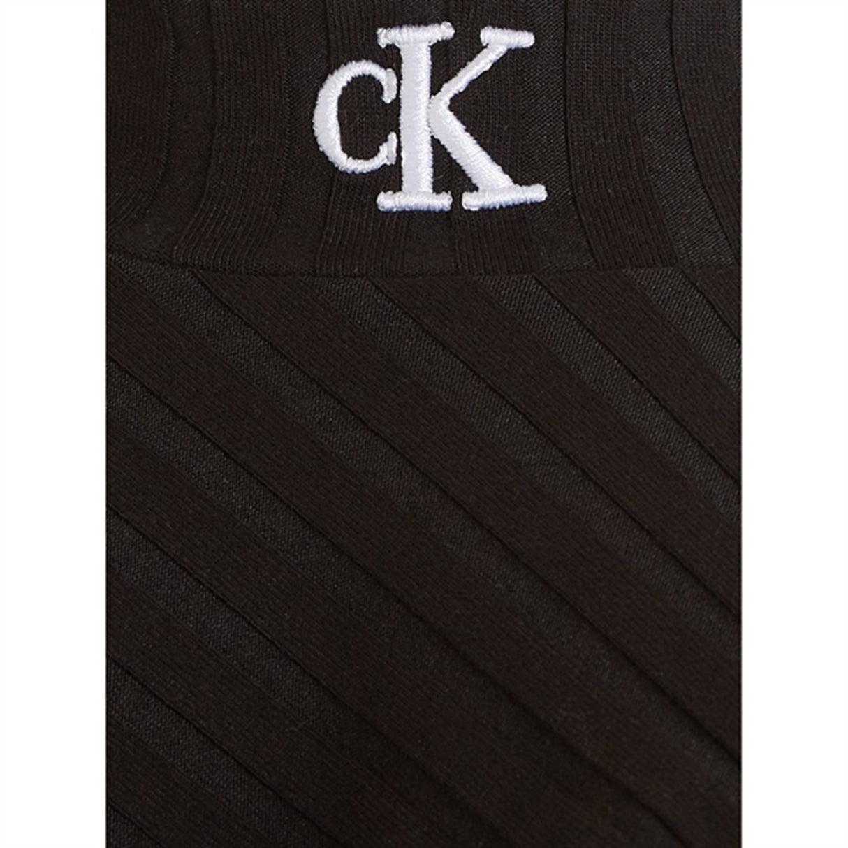 Calvin Klein Structured Rib Mockneck Bluse Ck Black 3