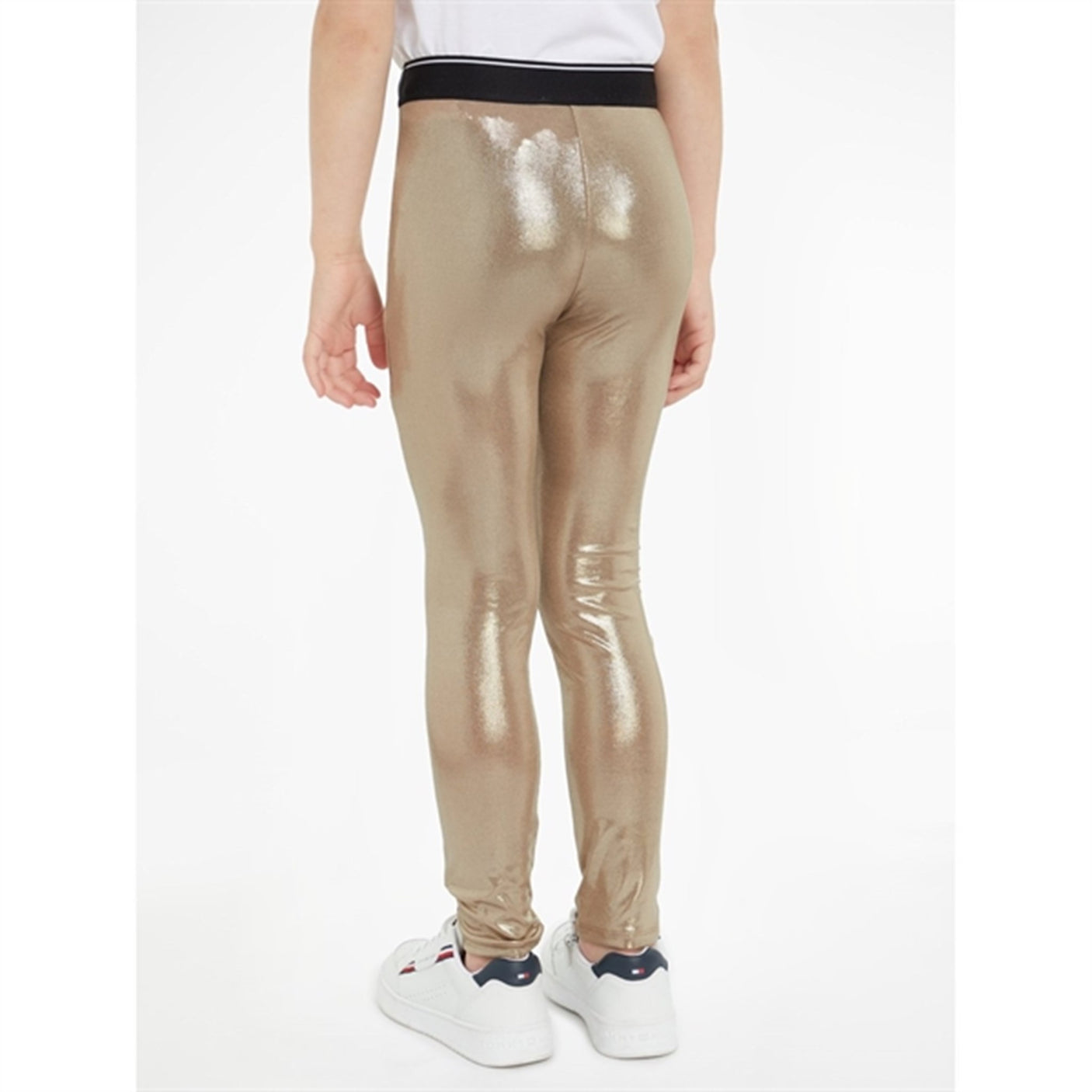 Calvin Klein Metallic Coated Leggings Frosted Almond