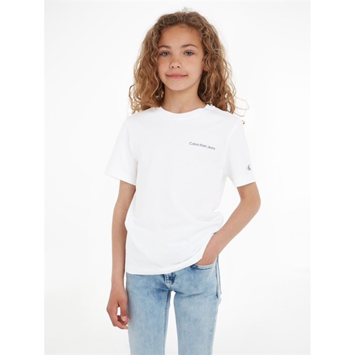 Calvin Klein Chest Inst. Logo T-Shirt Bright White