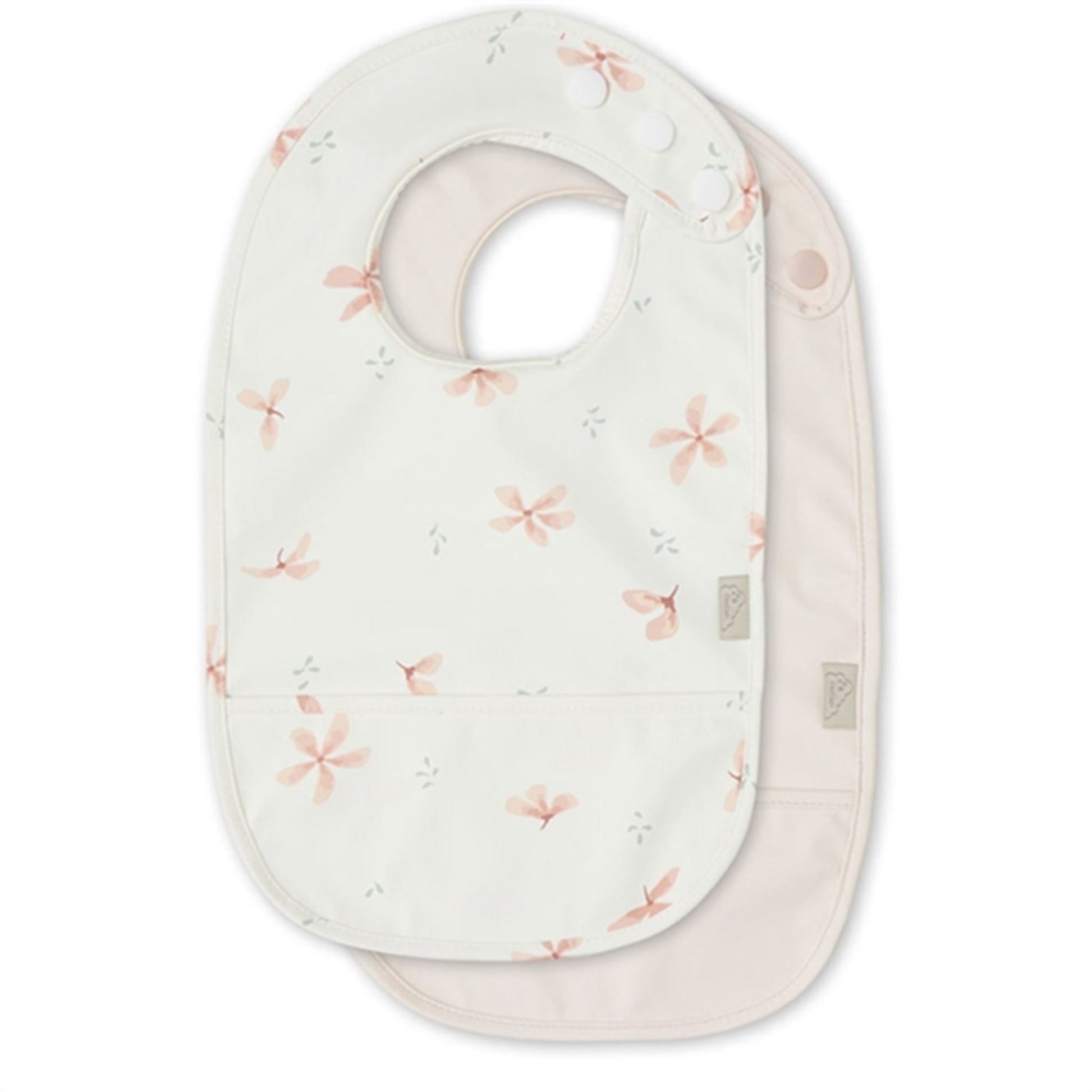 Cam Cam Copenhagen Bibs 2-pack Windflower Creme / Blossom Pink