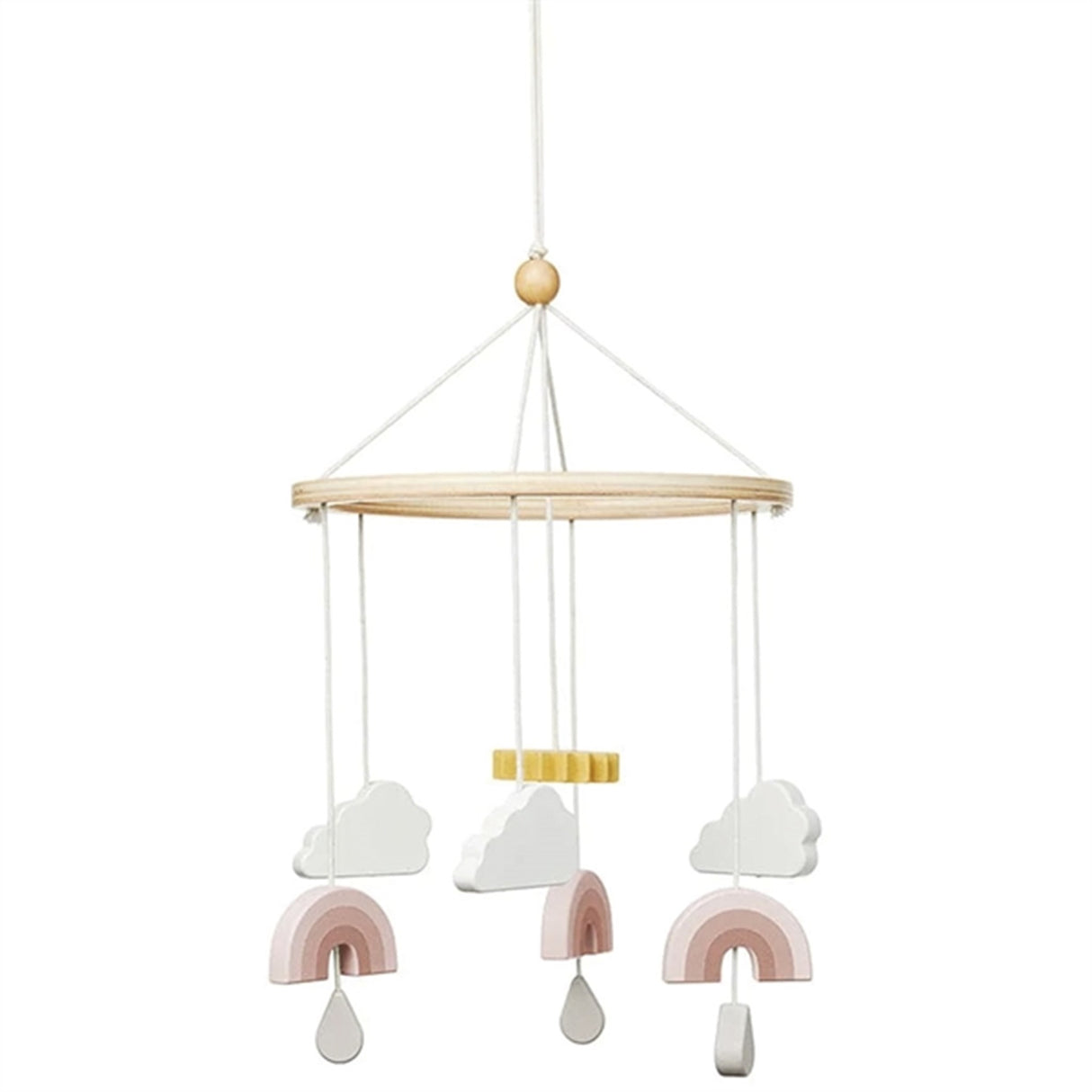 Cam Cam Copenhagen Cot Mobile Wooden Rainbow Rose Mix