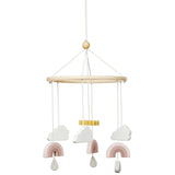 Cam Cam Copenhagen Cot Mobile Wooden Rainbow Rose Mix