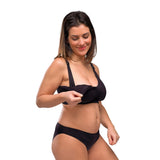 Carriwell Maternity And Nursing Bra With Padded Carri-Gel Support Black