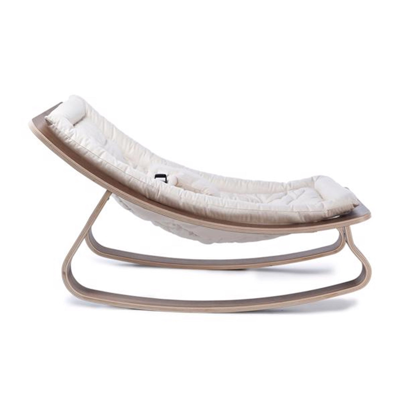 Charlie Crane Levo Baby Rocker Walnut Organic White