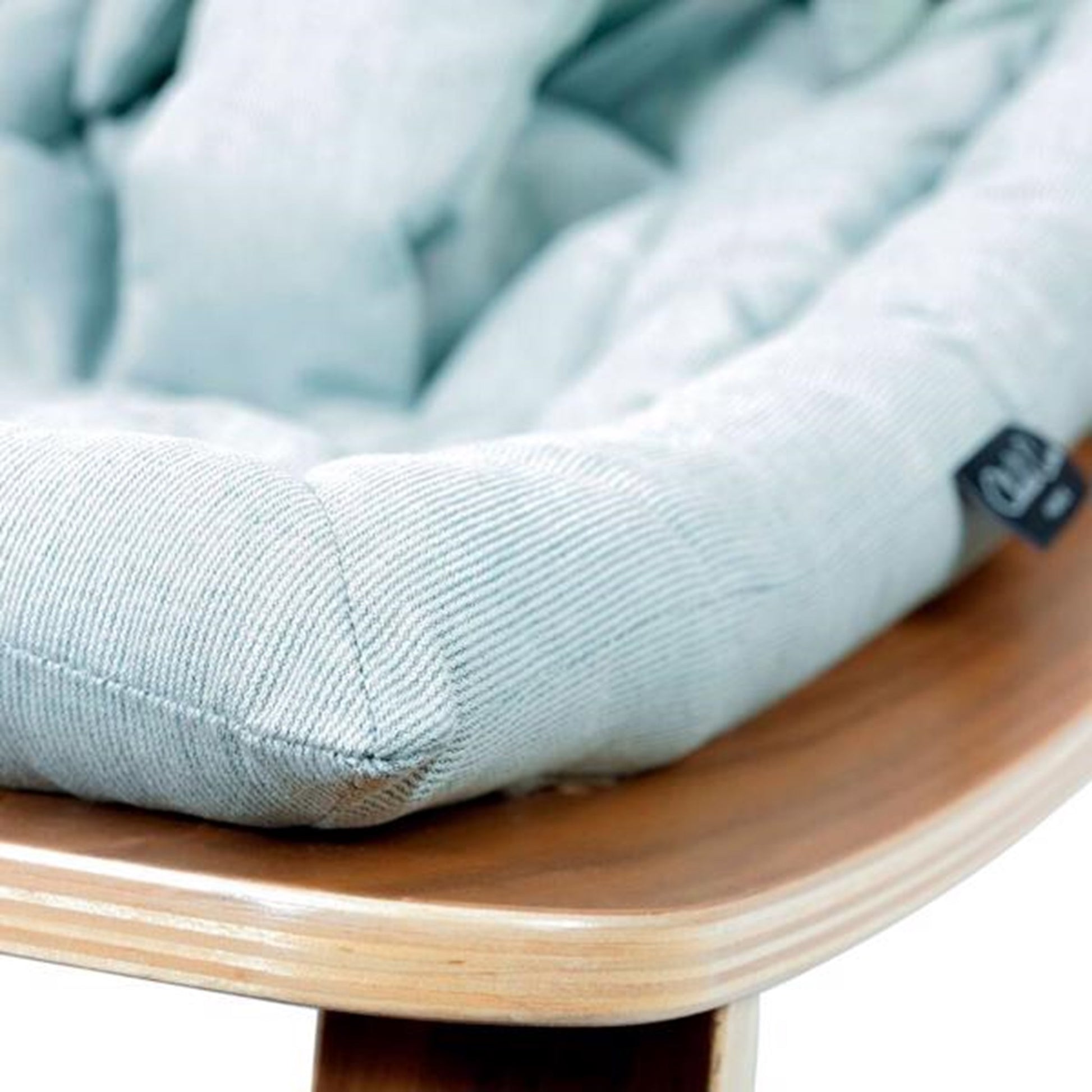 Charlie Crane Levo Baby Rocker Walnut Aruba Blue