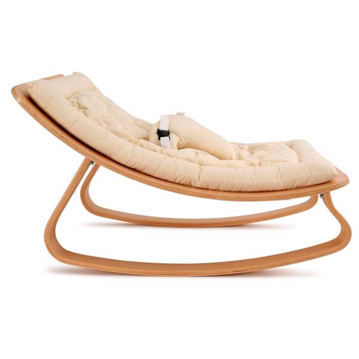 Charlie Crane Levo Baby Rocker Beech Organic White