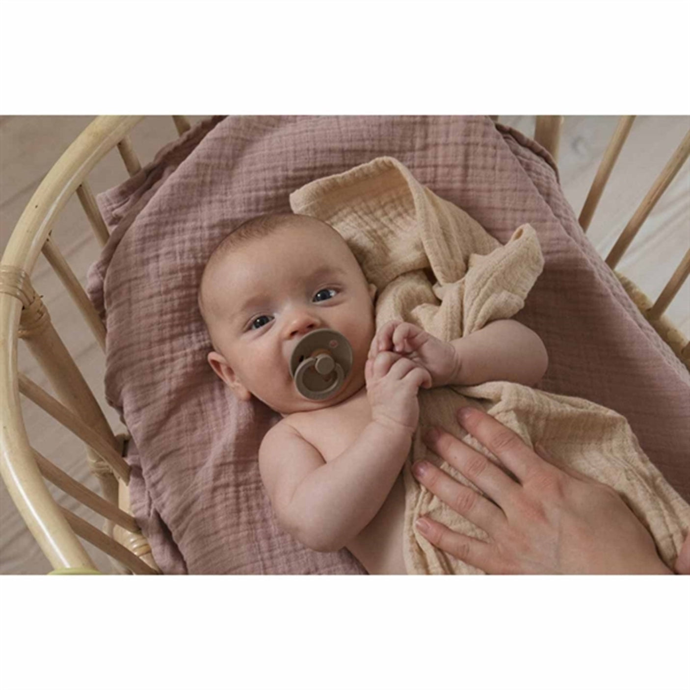 Bibs Colour Latex Pacifier 2-pack Round Mocha/Dark Oak