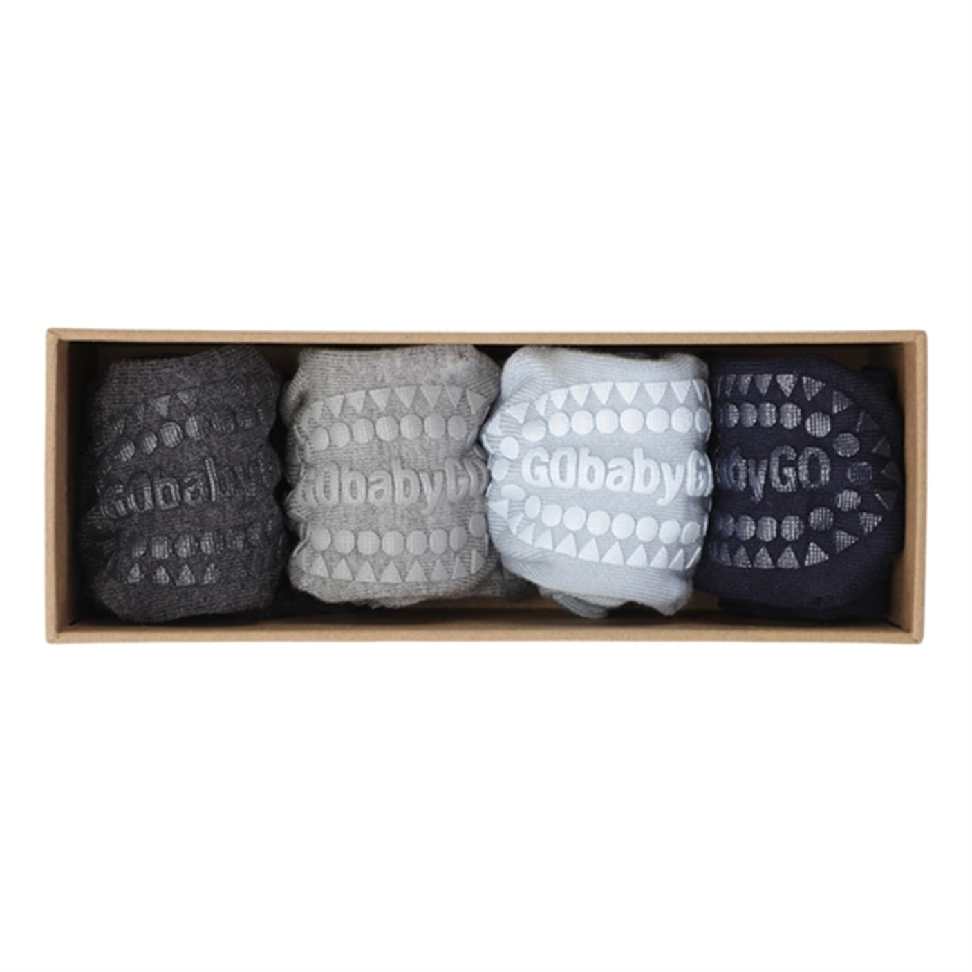 GObabyGO Bamboo Socks Combo Box Antislip Sky Blue
