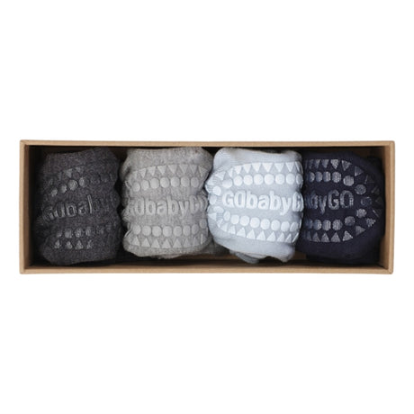 GObabyGO Bamboo Socks Combo Box Antislip Sky Blue