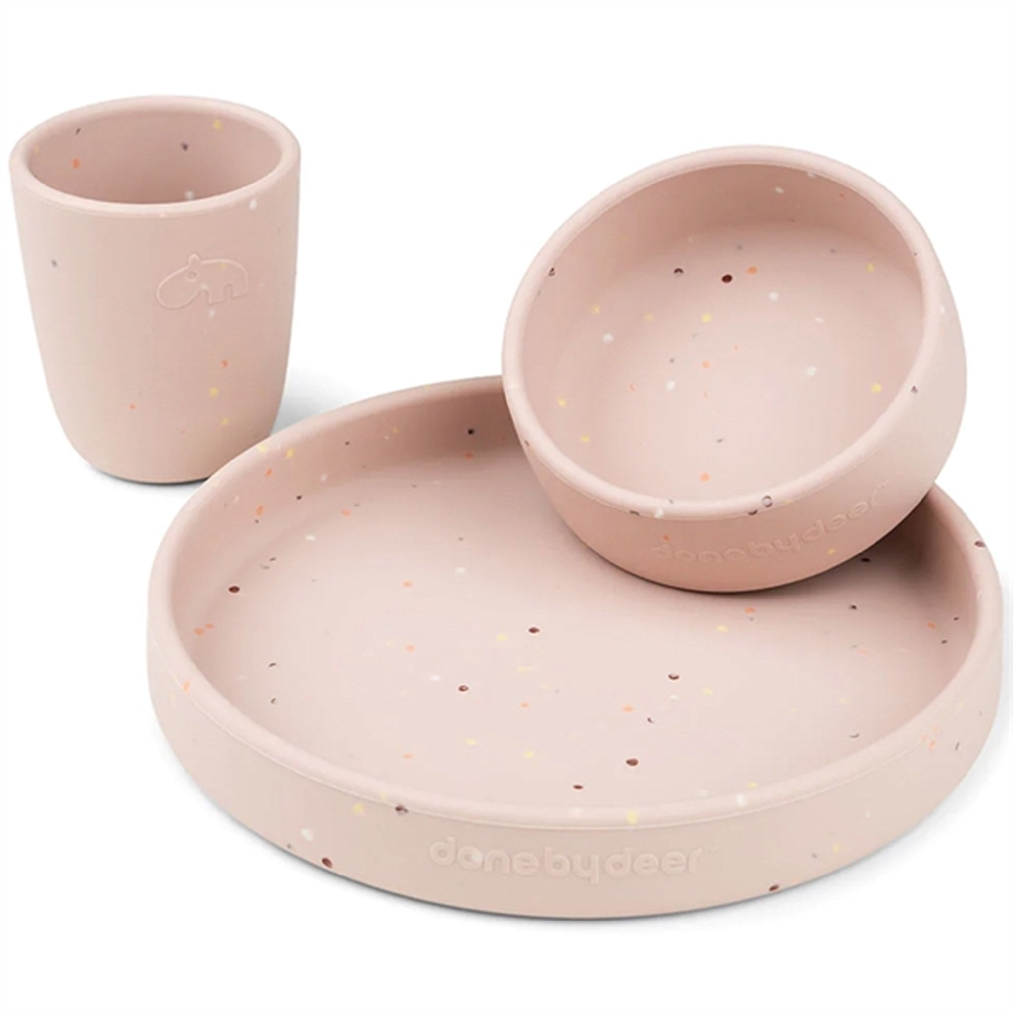 Done by Deer Silicone Dinner Set Confetti Powder