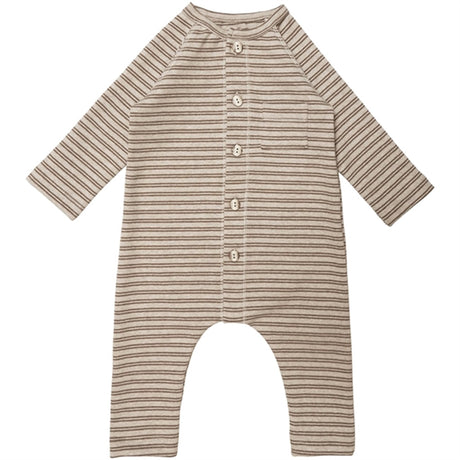 Huttelihut Cottey Baby Onesie Stripes Camel/Mole