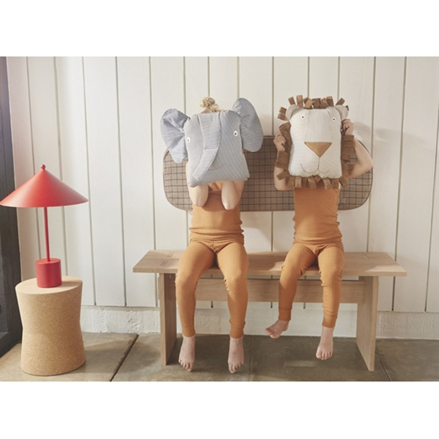 OYOY Lobo Lion Denim Cushion