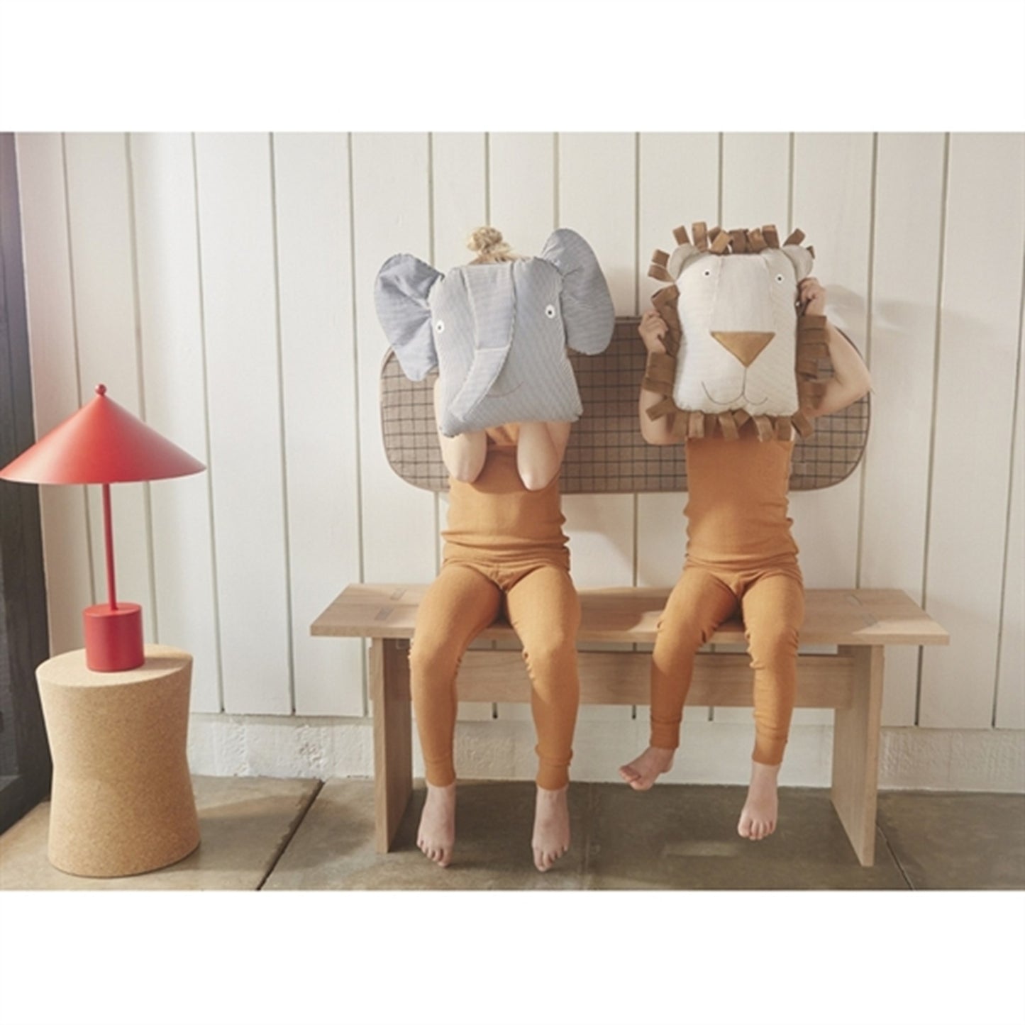 OYOY Lobo Lion Denim Cushion