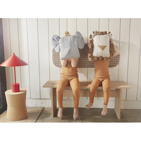 OYOY Lobo Lion Denim Cushion