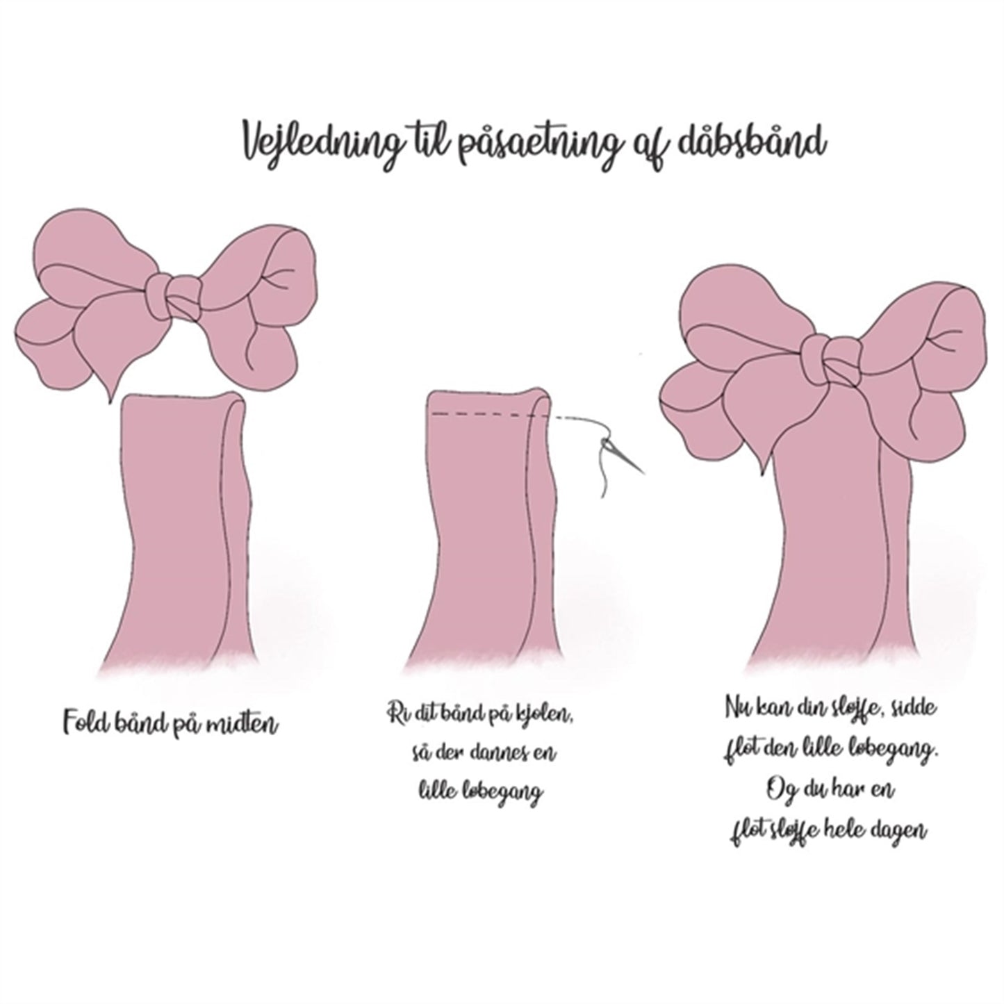 Bow's by Stær Christening Ribbon Satin w. Souble Bow Navy