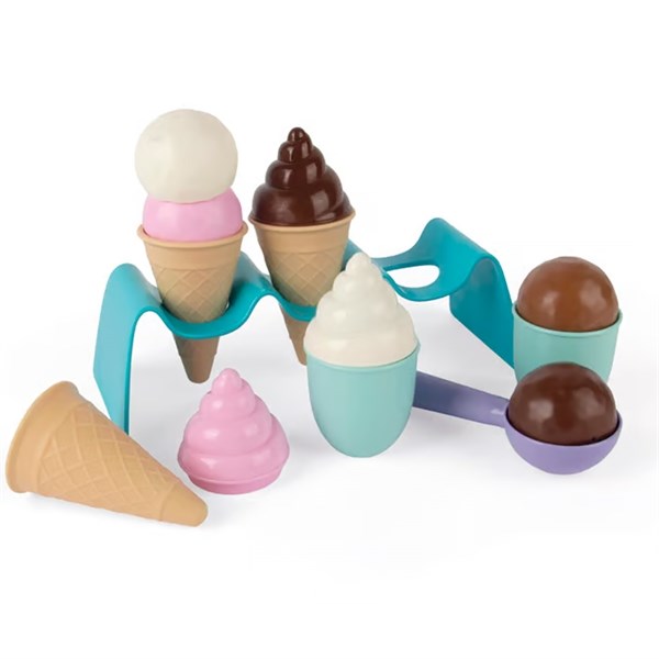 Dantoy Tiny Bio Based Ice Cream Set in Box 14 Parts Mixed colours