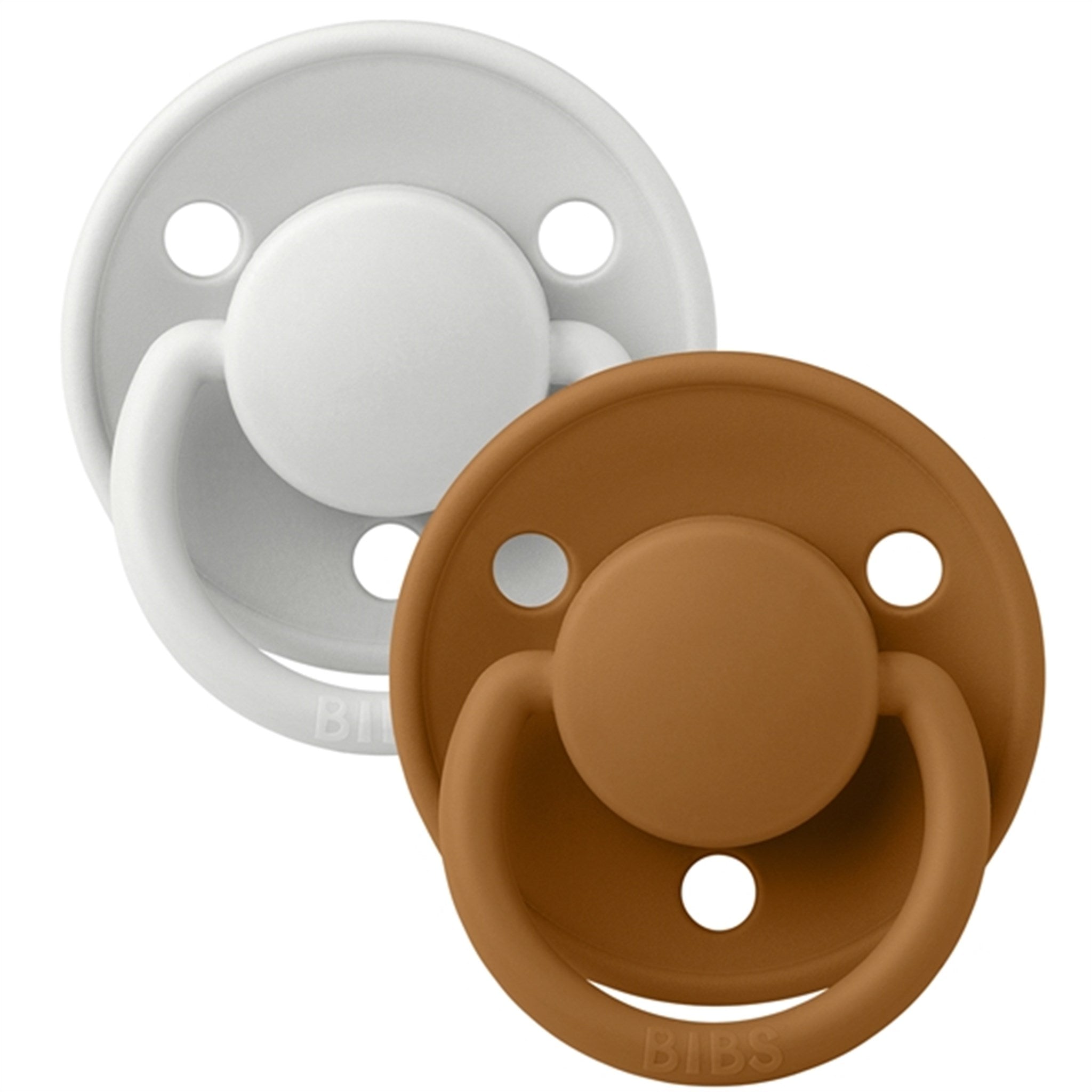 Bibs De Lux Silicone Pacifiers 2-pak Round Honey Bee/Olive