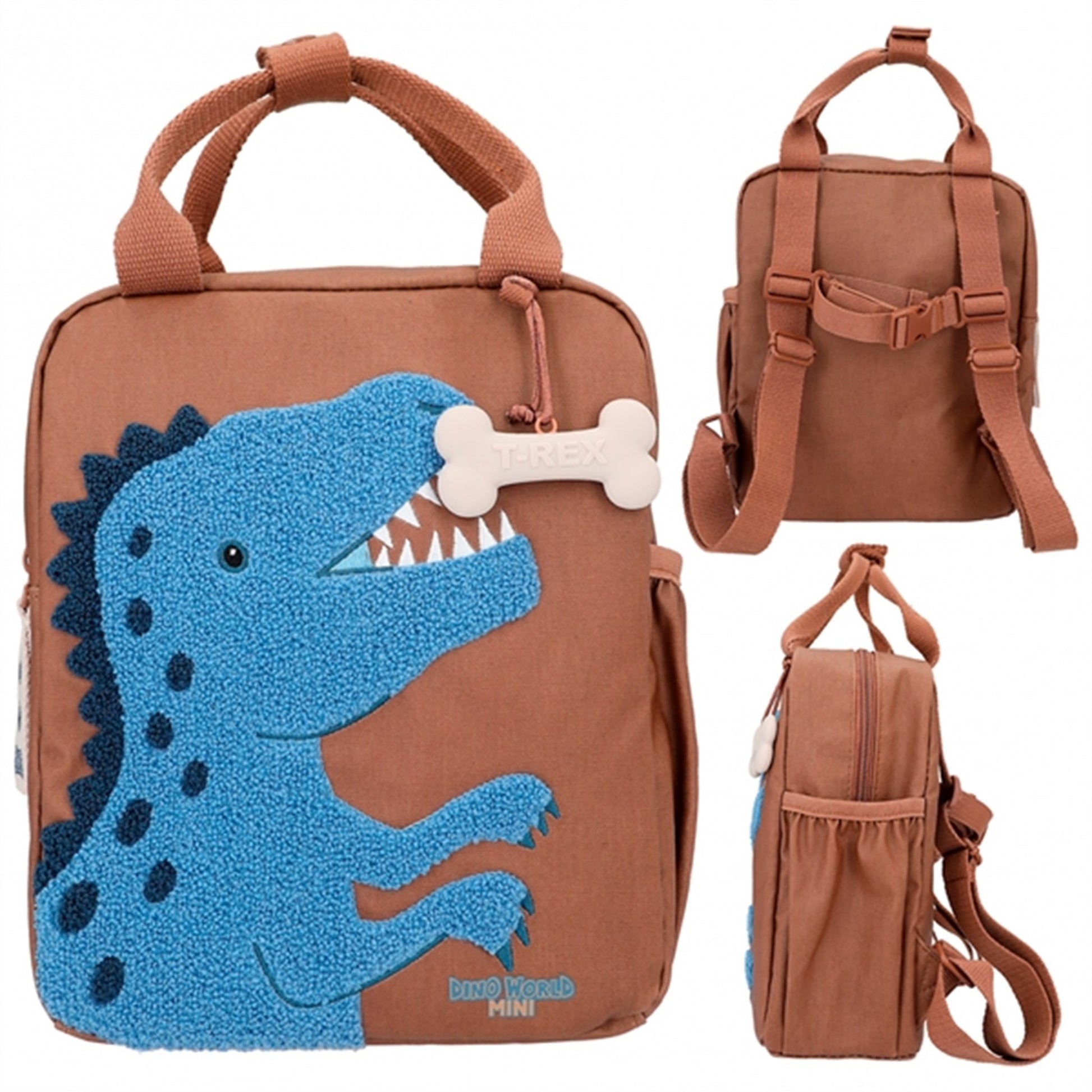 Dino World Backpack Brown Dino Mini