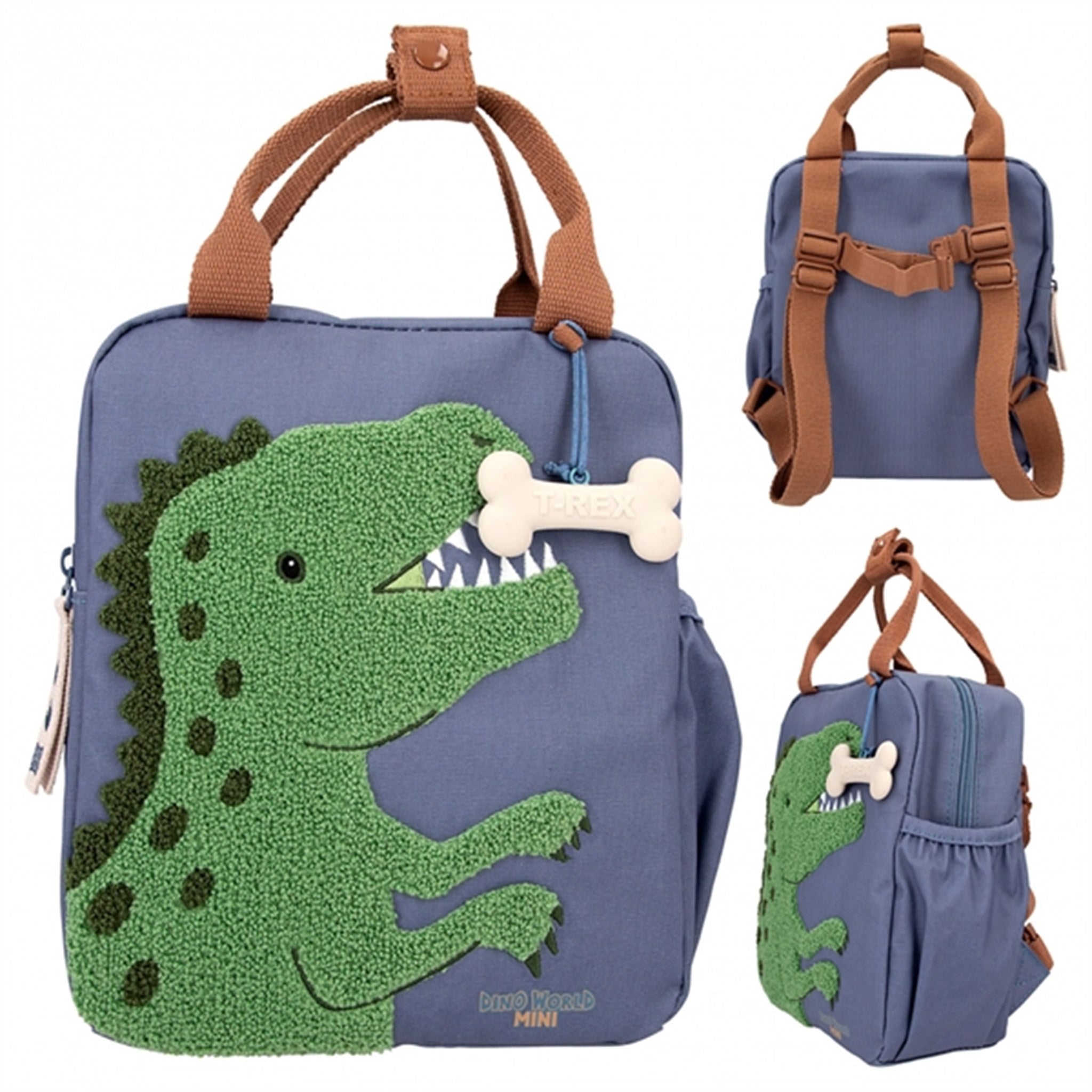 Dino World Backpack Blue Dino Mini 2