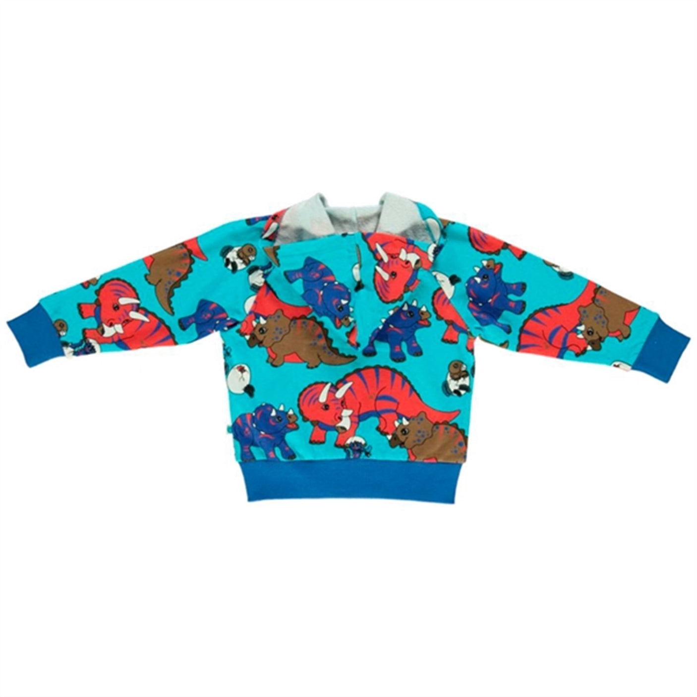 Småfolk Blue Atoll Dinosaur Zipper Cardigan