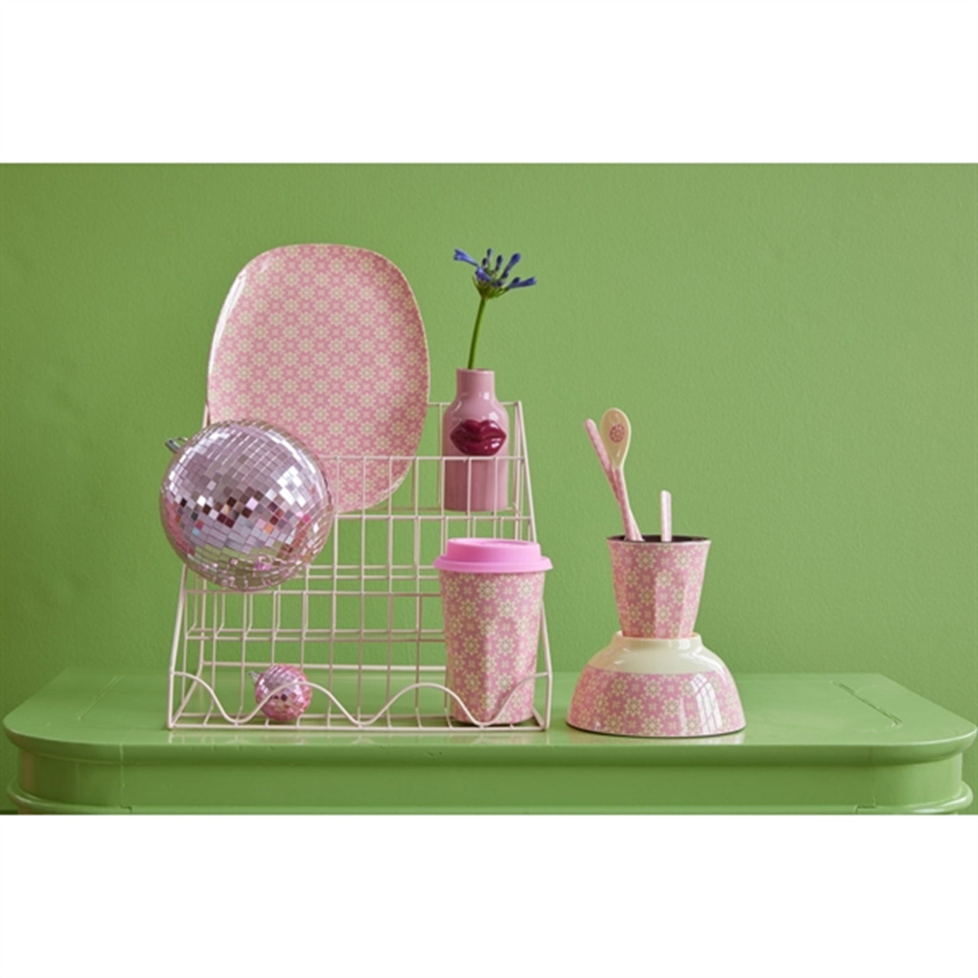 RICE Soft Pink Medium Disco Ball