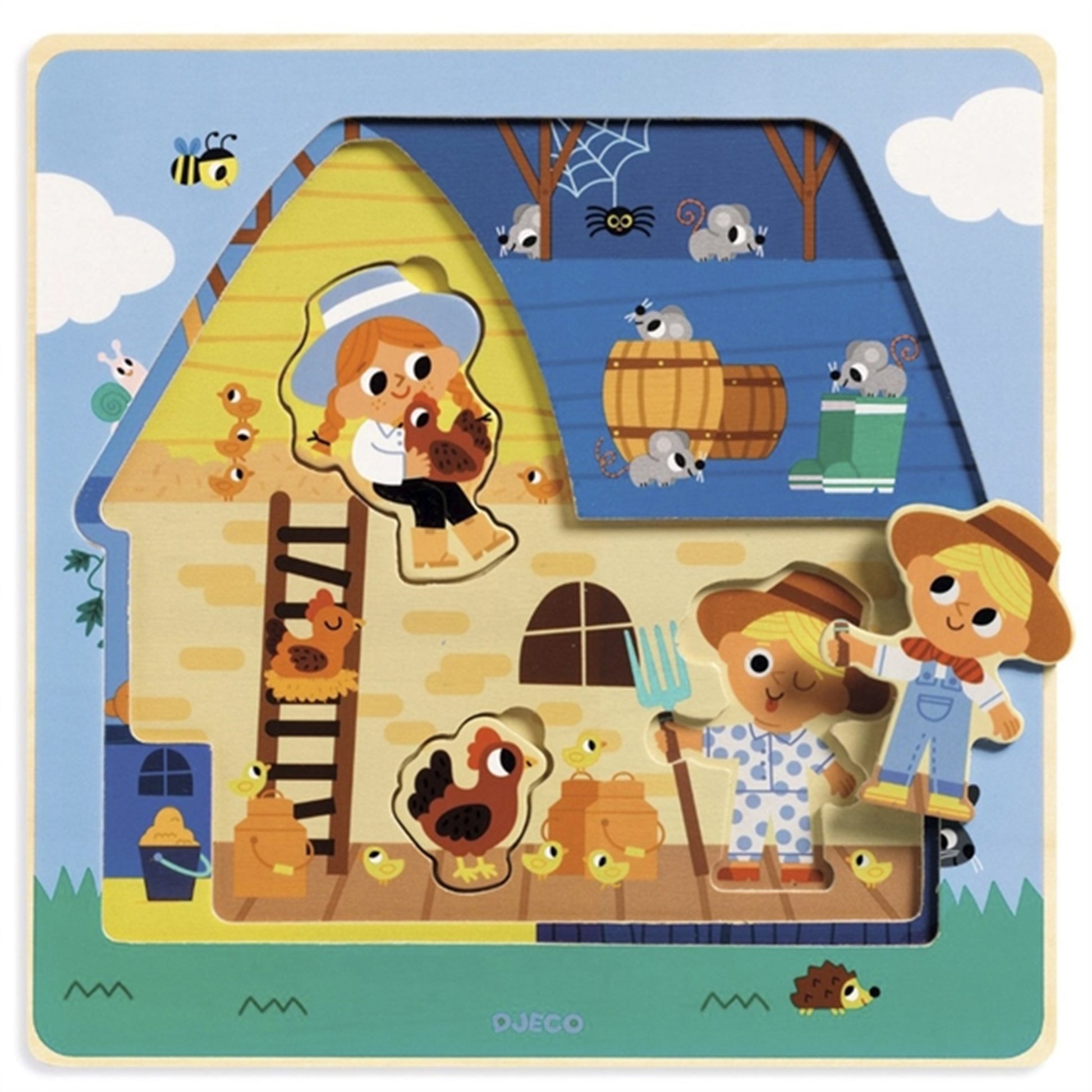 Djeco 3 Layers Puzzle Chez Moo