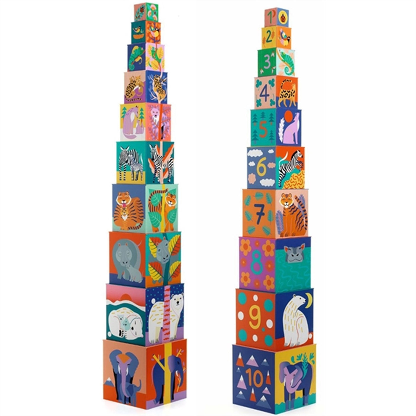 Djeco Blocks for Infants Wild Animals